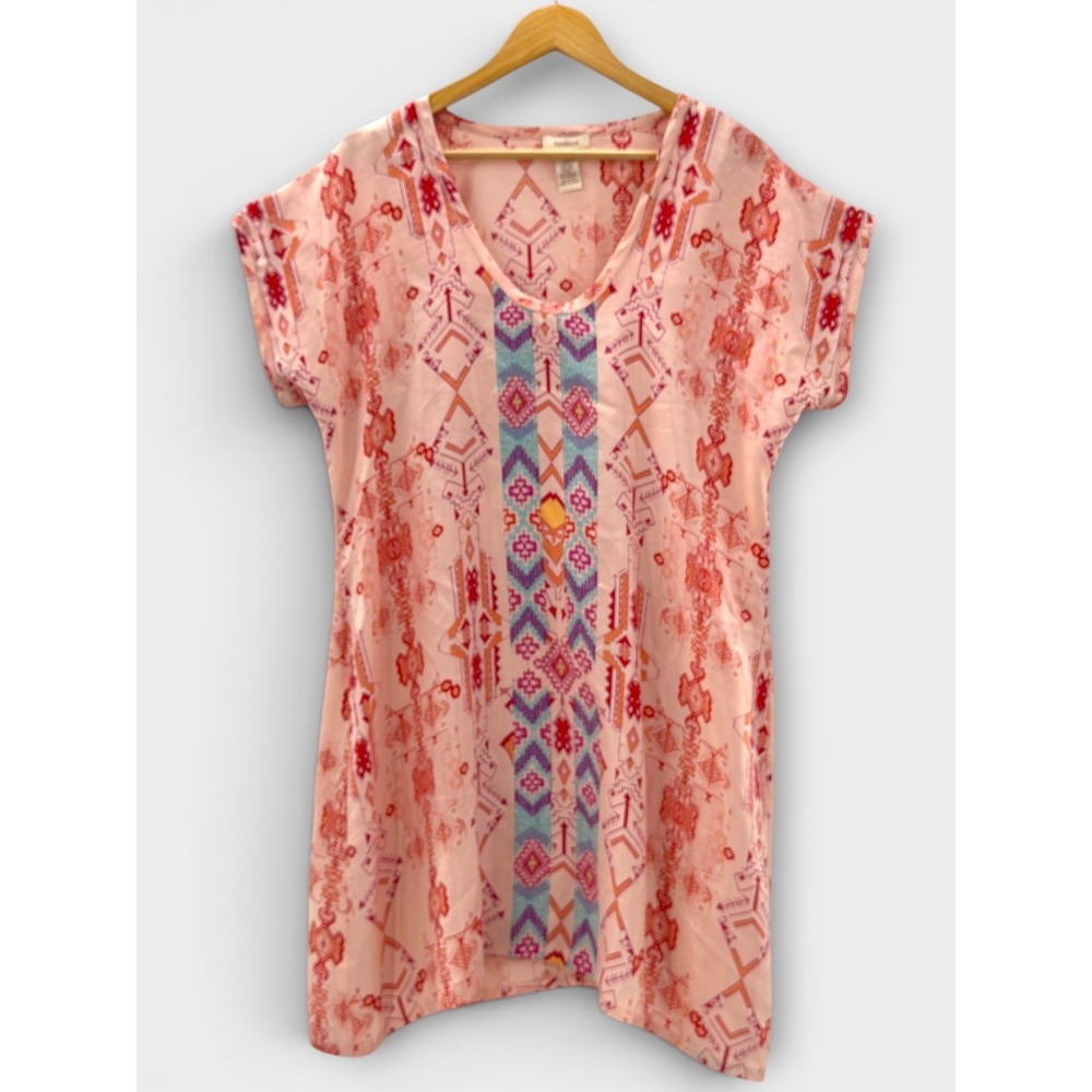 Sundance Luminist Chemise 100% Silk Dress XL Boho Southwest Festival Flowy Luxe - Picture 2 of 10